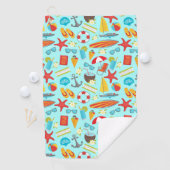 カラフルビーチ休暇パターン ゴルフタオル (インサイチュ)