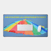 カラフルビーチ傘の写真遊または デスクマット (キーボード&マウス)