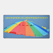 カラフルビーチ傘の写真遊または デスクマット (正面)