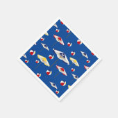 カラフルビーチ傘及びビーチボカスタムール スタンダードカクテルナプキン (角)