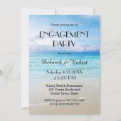 カラフルビーチ婚約パーティ招待状 招待状 (正面)