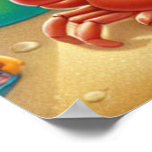 カラフルビーチ子供部屋ポスター ポスター (角)