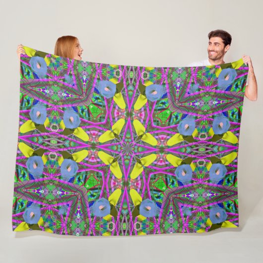 カラフルピエロ曼荼羅 フリースブランケット (インサイチュ)