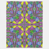 カラフルピエロ曼荼羅 フリースブランケット (正面)