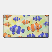 カラフルピエロ魚海3d水中競技デザイン デスクマット (正面)