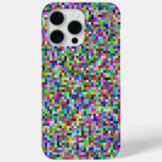 カラフルピクセルスクエア背景パターン Case-Mate iPhoneケース (裏面)