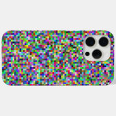 カラフルピクセルスクエア背景パターン Case-Mate iPhoneケース (裏面 (横))