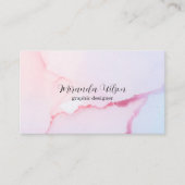 カラフルピユニークンク水色インクデザイナー 名刺 (正面)