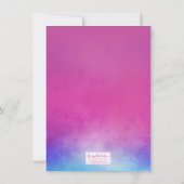 カラフルピンクと甘い16金ゴールドバルーン 招待状 (裏面)