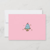 カラフルピンクの手ファンキー引き書の結婚値 出欠カード (裏面)