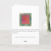 カラフルピンクオ絵画レンジカスタマイズアート カード (裏面)