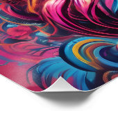 カラフルピンクシュガースカルno c5光沢ポスター ポスター (コーナー)