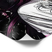 カラフルピンクシュガースカルno p4光沢ポスター ポスター (コーナー)