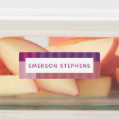 カラフルピンクシンプルパープルの子供の名前 ラベル (貼付)