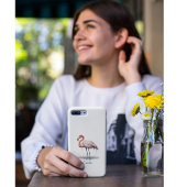 カラフルピンクフラミンゴインポインティリズムスタイル Case-Mate iPhoneケース