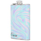 カラフルピンク色の紫の白い大理石 フラスク (左)