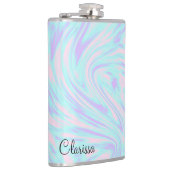 カラフルピンク色の紫の白い大理石 フラスク (右)