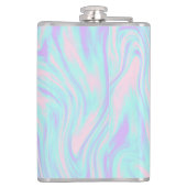 カラフルピンク色の紫の白い大理石 フラスク (裏面)