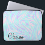 カラフルピンク色の紫の白い大理石 ラップトップスリーブ<br><div class="desc">美しいキャンディの色とエレガント大理石の外観。</div>