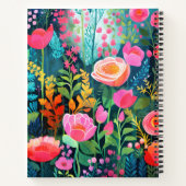 カラフルピンク芸術的ロ絵画ススタイル ノートブック (裏面)