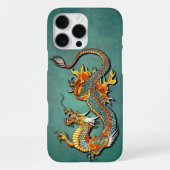 カラフルファイアドラゴンタトゥーアートiPhone 12 iPhoneケース (裏面)