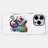 カラフルファイアドラゴン iPhoneケース (裏面横)