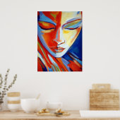 カラフルファインアートプリント – 美しいポートレート ポスター (キッチン)