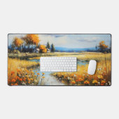 カラフルファインアート夏の風景 デスクマット (キーボード&マウス)
