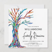 カラフルファミリーツリーファミリー懇親会 招待状 (正面)