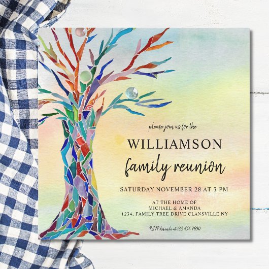 カラフルファミリーツリーファミリー懇親会 招待状