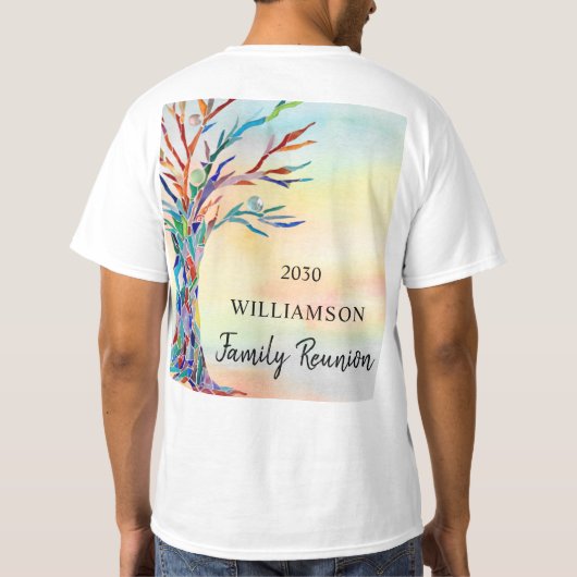 カラフルファミリーツリーファミリー懇親会 Tシャツ (裏面)