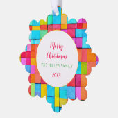カラフルファミリー メリークリスマス オーナメント (左)