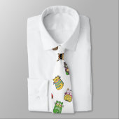 カラフルファンキーおもしろい猫の柄 ネクタイ (タイ)