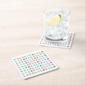 カラフルファンキーおもしろいFA LA LAホリデーシーズン スクエアペーパーコースター (インサイチュ)