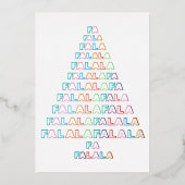 カラフルファンキーおもしろいFA LA LA季節銀金ゴールド 箔シーズンカード (正面)