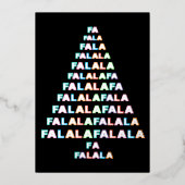 カラフルファンキーおもしろいFA LA LA季節銀金ゴールド 箔シーズンカード (正面)