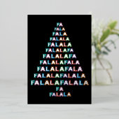 カラフルファンキーおもしろいFA LA LA季節銀金ゴールド 箔シーズンカード (立ち正面)