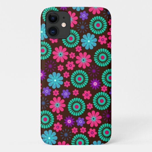 カラフルファンキーサイケデリック花柄 Case-Mate iPhoneケース (裏面)