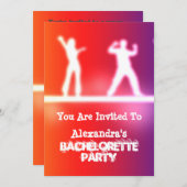 カラフルファンキーネダンサーバチェロレッテ 招待状 (正面/裏面)