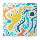 カラフルファンキーモダン抽象芸術 タイル (正面)