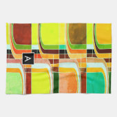 カラフルファンキーレトロインスパイア キッチンタオル (横)