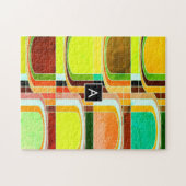 カラフルファンキーレトロインスパイア ジグソーパズル (横)