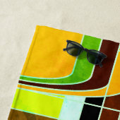 カラフルファンキーレトロインスパイア ビーチタオル (インサイチュ)