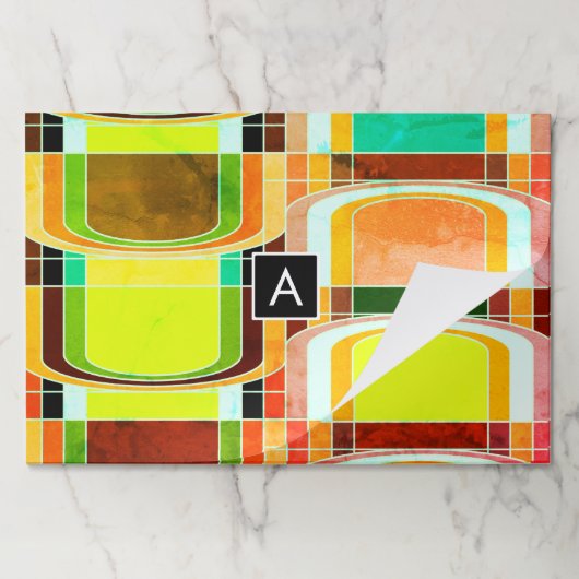 カラフルファンキーレトロインスパイア ペーパーパッド (折り畳み)