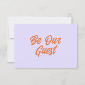 カラフルファンキーレトロブッはっきりしたクモダン結婚ズ 出欠カード (裏面)