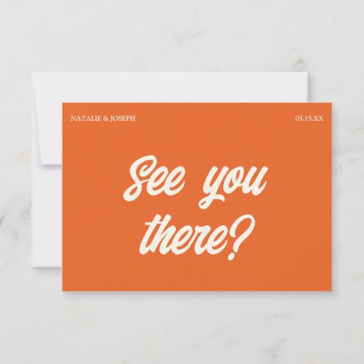 カラフルファンキーレトロブッはっきりしたクモダン結婚ズ 出欠カード (裏面)