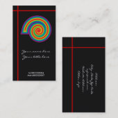 カラフルファンキー線 名刺 (正面/裏面)