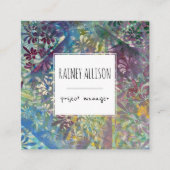 カラフルファンキー芸術的スタイル スクエア名刺 (正面)