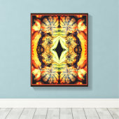 カラフルファンシーグルズ接頭抽象芸術 キャンバスプリント (インサイチュ (ウッドフロア))