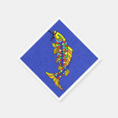 カラフルファンシー抽象芸術 スタンダードカクテルナプキン (角)